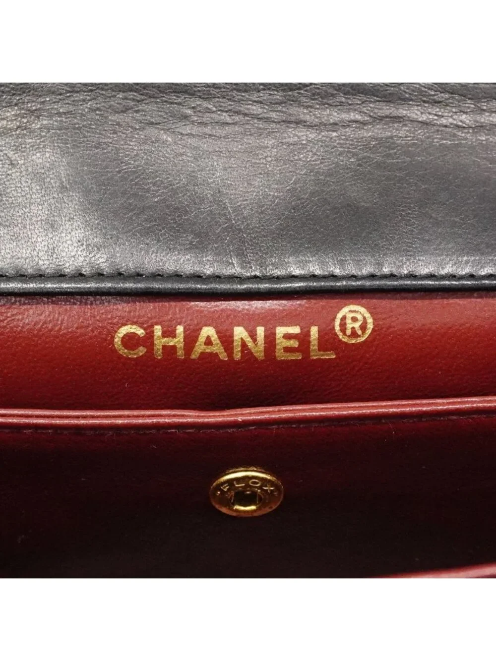 Chanel Shoulder Bag Quilted Lambskin Black Gold